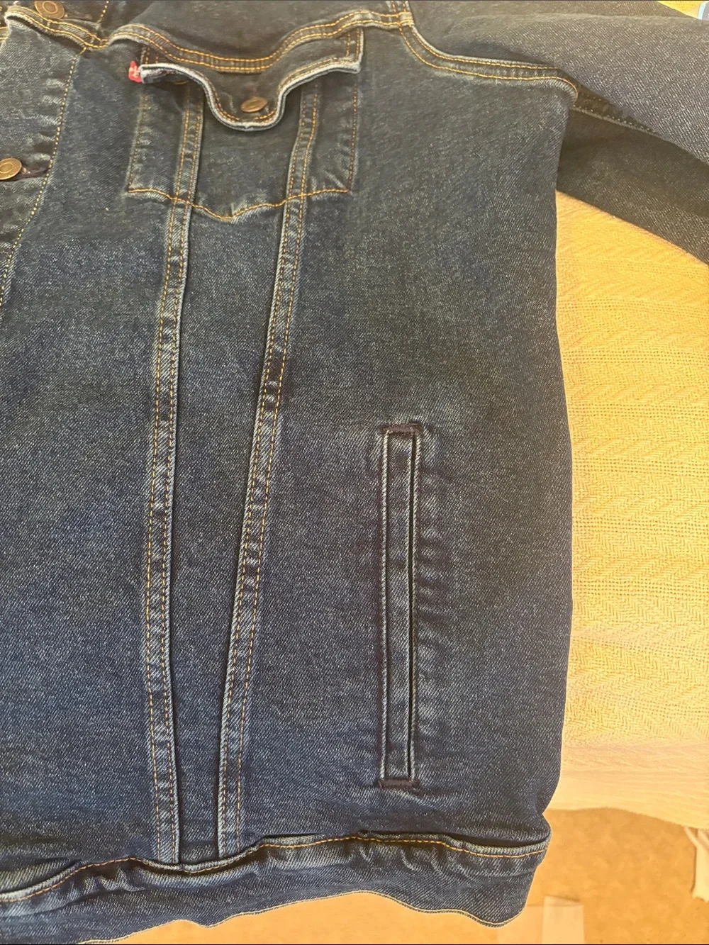 NWT Men’s Levi's Dark Blue Denim Trucker Jacket 2XL T Tall